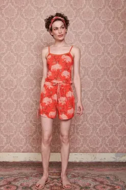 Discount Pip Studio Armelloses Top Flora Firenze Koralle Rot