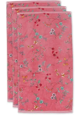 Outlet Pip Studio Badetuch Set/3 Les Fleurs 55X100 Cm Rosa