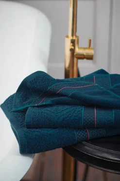 Clearance Pip Studio Badetuch Set/3 Soft Zellige Dunkel 55X100 Cm Blau