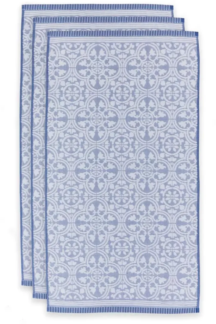 Clearance Pip Studio Badetuch Set/3 Tile De Pip Blau 55X100 Cm