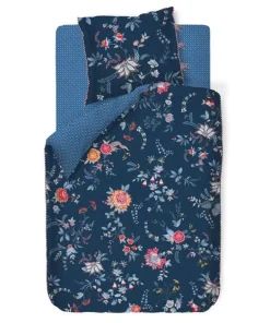 Outlet Pip Studio Bettbezug Flower Festival Dunkel Blau