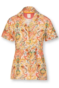 Sale Pip Studio Bluse Kurze Armeln Kyoto Festival Gelb