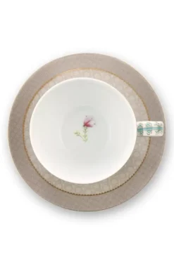 Clearance Pip Studio Blushing Birds Cappuccino Tasse & Untertasse Khaki