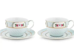 Sale Pip Studio Blushing Birds Set/2 Cappuccino Tassen & Untertassen Weis