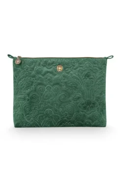 Sale Pip Studio Flaches Necessaire Gross Samt Quiltey Days Grun