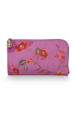 Pip Studio Flaches Necessaire Reisverschluss Kawai Flower Fuchsia