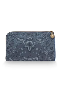 Pip Studio Flaches Necessaire Reisverschluss Kyoto Festival Blau