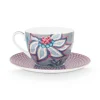 Pip Studio Flower Festival Cappuccino Tasse & Undertasse Hellblau