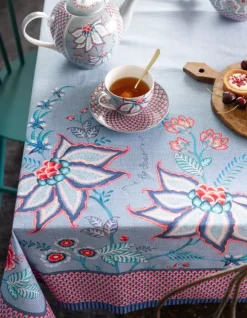 Pip Studio Flower Festival Cappuccino Tasse & Undertasse Hellblau