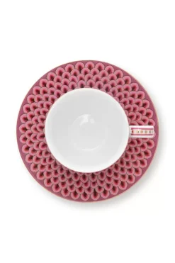 Sale Pip Studio Flower Festival Espresso Tasse & Undertasse Dunkel Rosa