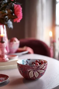 Sale Pip Studio Flower Festival Fruhstuck Set/3 Dunkel Rosa