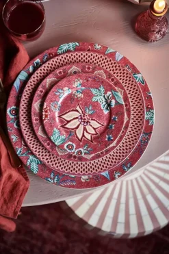 Pip Studio Flower Festival Gebäckteller Dunkel 17 Cm Rosa