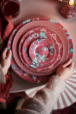 Pip Studio Flower Festival Gebäckteller Dunkel 17 Cm Rosa