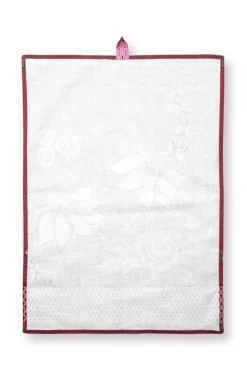 Discount Pip Studio Flower Festival Geschirrtuch Dunkel Rosa