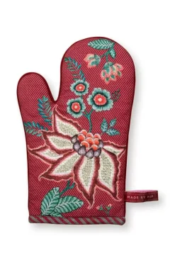 Outlet Pip Studio Flower Festival Ofenhandschuh Dunkel Rosa
