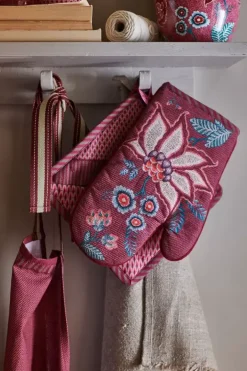 Outlet Pip Studio Flower Festival Ofenhandschuh Dunkel Rosa