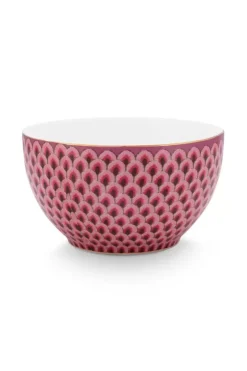 Clearance Pip Studio Flower Festival Schale Rot/Dunkel 9.5 Cm Rosa