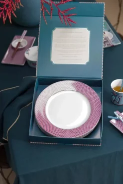 Clearance Pip Studio Flower Festival Set/4 Essteller Rot/Hell 26.5Cm Blau