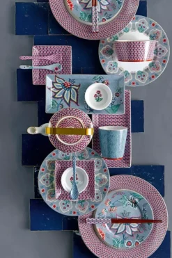 Clearance Pip Studio Flower Festival Set/4 Essteller Rot/Hell 26.5Cm Blau