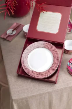 Online Pip Studio Flower Festival Set/4 Essteller Dunkel 26.5Cm Rosa