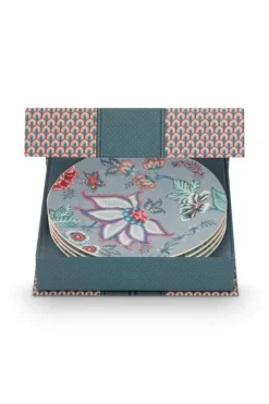 Sale Pip Studio Flower Festival Set/4 Gebäckteller Hell 17Cm Blau