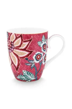 Sale Pip Studio Flower Festival Tasse Gross Dunkel Rosa