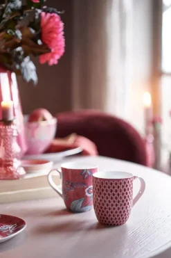 Discount Pip Studio Flower Festival Tasse Klein Rot/Dunkel Rosa