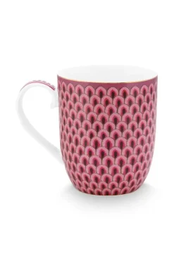 Discount Pip Studio Flower Festival Tasse Klein Rot/Dunkel Rosa