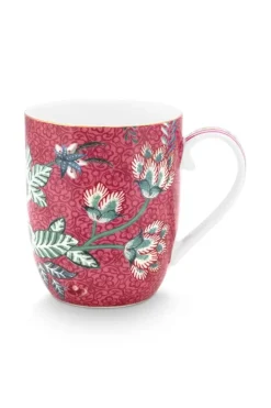Outlet Pip Studio Flower Festival Tasse Klein Dunkel Rosa