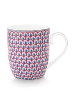 Hot Pip Studio Flower Festival Tasse Klein Rot/Hellblau Mehrfarbig