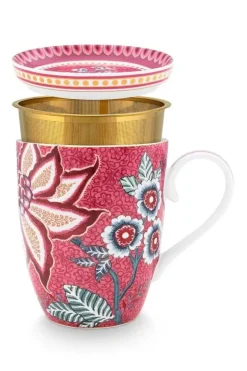 Discount Pip Studio Flower Festival Tee Fur Einen Dunkel Rosa