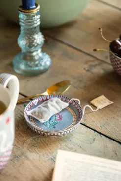 Hot Pip Studio Flower Festival Teebeutelablage Hell Blau