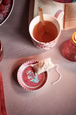 New Pip Studio Flower Festival Teebeutelablage Dunkel Rosa