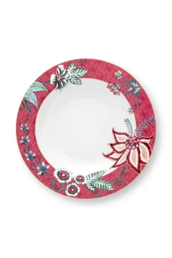 Discount Pip Studio Flower Festival Tiefen Teller Dunkel 21.5 Cm Rosa