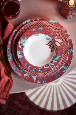 Discount Pip Studio Flower Festival Tiefen Teller Dunkel 21.5 Cm Rosa