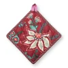 New Pip Studio Flower Festival Topflappen Quadratisch Dunkelrosa