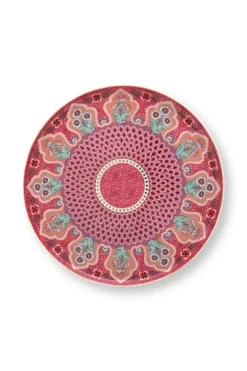 New Pip Studio Flower Festival Tortenteller Klein Herz Dunkel Rosa