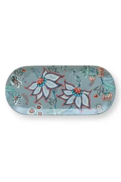 Clearance Pip Studio Flower Festival Tortenteller Rechteckig Hell Blau
