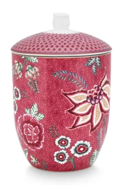 Sale Pip Studio Flower Festival Vorratsdose Dunkel Rosa