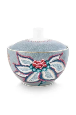 Hot Pip Studio Flower Festival Zuckerdose Blau