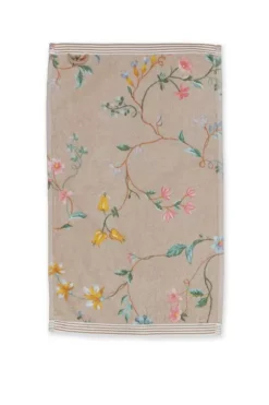 Pip Studio Gastehandtuch Set/3 Les Fleurs 30X50 Cm Khaki