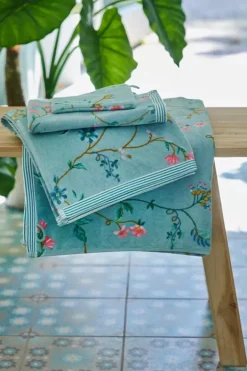 Discount Pip Studio Gastehandtuch Set/3 Les Fleurs 30X50 Cm Blau