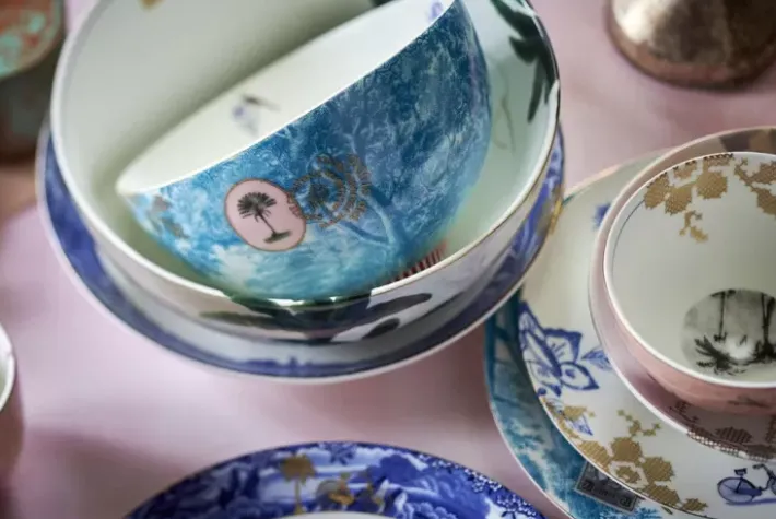 Outlet Pip Studio Heritage Frühstücksteller Palme Weis 20 Cm