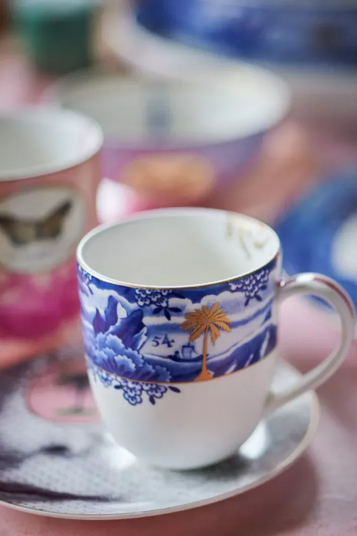 Outlet Pip Studio Heritage Petit Four Gesicht Schwarz/Weis 12 Cm