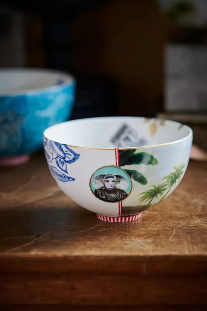 Pip Studio Heritage Schale Palme Weis 15 Cm