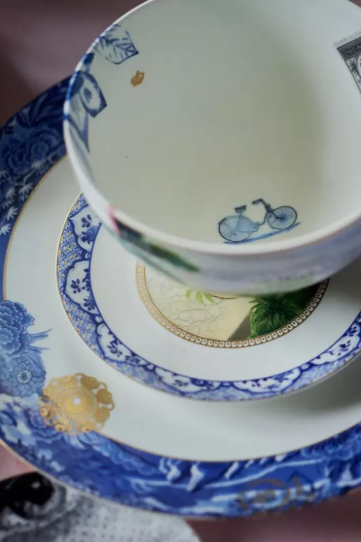 Pip Studio Heritage Schale Palme Weis 15 Cm