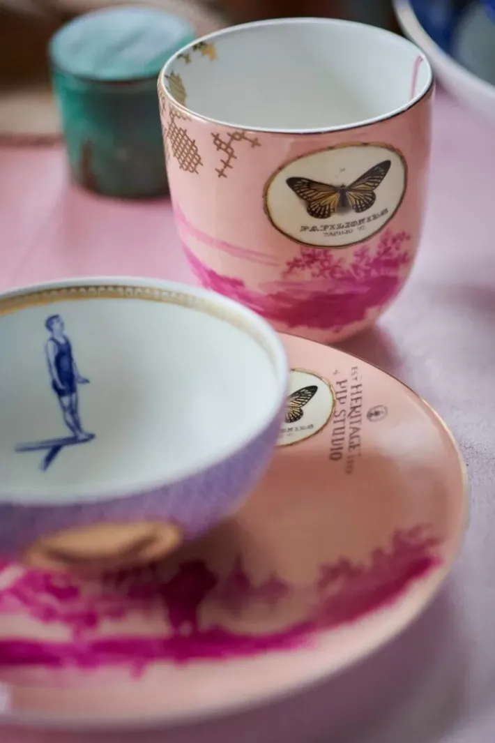 Outlet Pip Studio Heritage Tasse Large Bemalt Rosa
