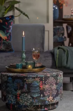 New Pip Studio Hocker Large Pip Garden Dunkelblau