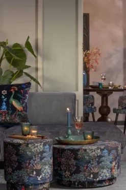 New Pip Studio Hocker Large Pip Garden Dunkelblau