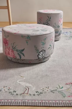 Hot Pip Studio Hocker Medium Fleur Grandeur Khaki